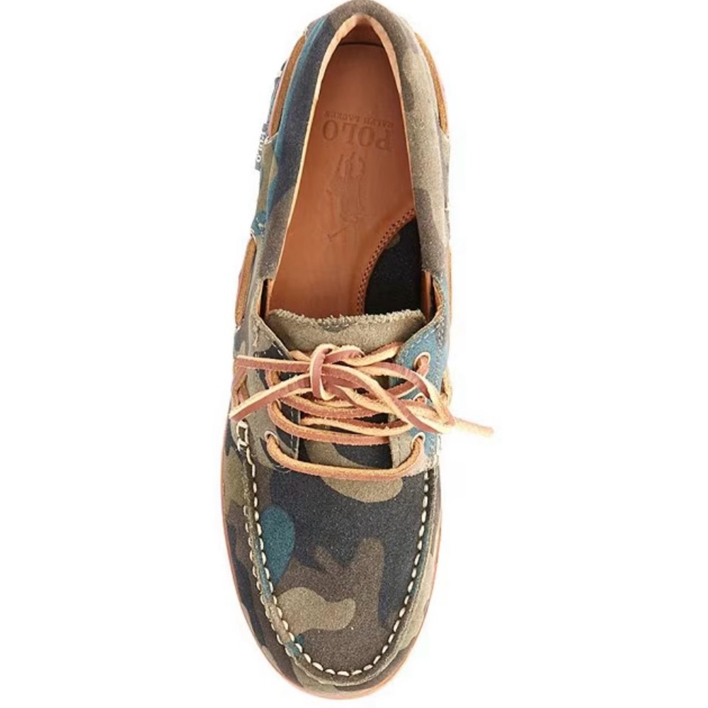Men’s Polo Ralph Lauren Ranger Deck” Camo Suede Loafer NWT NIB Size 8.5W - Picture 5 of 15